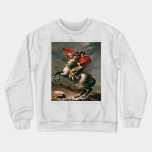 Napoleon Crossing the Alps by Jacques-Louis David Crewneck Sweatshirt